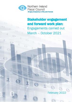 Stakeholder engagement and forward work plan report cover page