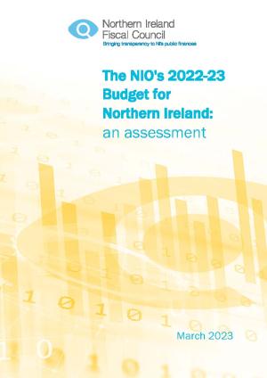 The NIO's 2022-23 Budget for Northern Ireland: an assessment cover page