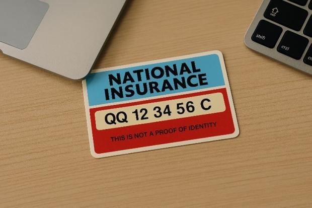 Example National Insurance number card